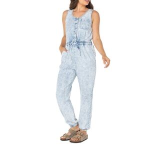 NWT Celebrity Pink Cotton Denim Jumpsuit